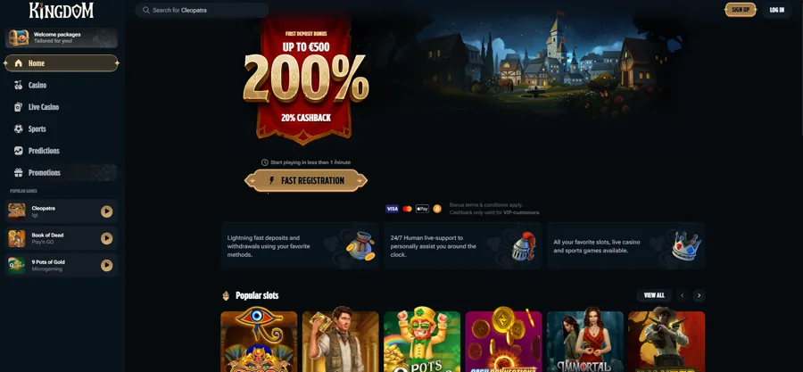 Kingdom Casino — Aperçu de la plateforme